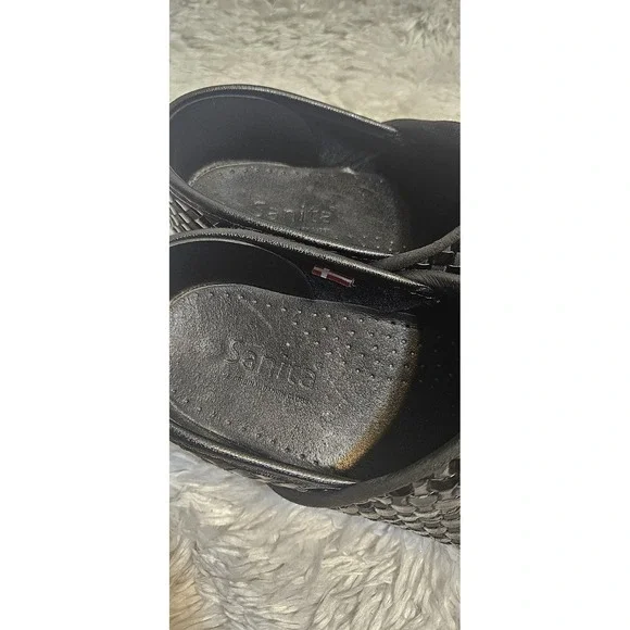 Sanita Women's Woven Black Danish Clogs Size‎ 38 - Picture 6 of 13